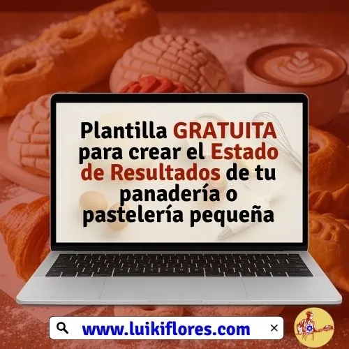mockup del estado de resultados de una panaderia en excel