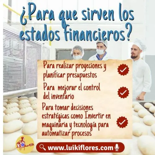 Para que sirven los estados financieros de una panaderia pequeña