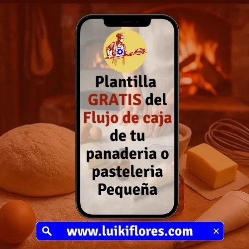 mockup del flujo de caja de una panaderia en excel