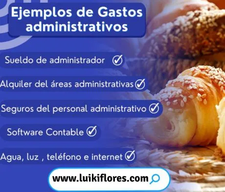 gastos administrativos para panaderias pequeñas o artesanales